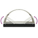Ligbed 2-persoons met rond dak 211x112x140 cm poly rattan zwart
