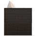 Loungebed met kussens poly rattan bruin