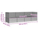 Loungebed met kussens poly rattan bruin