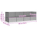 Loungebed met kussens poly rattan grijs