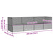 Loungebed met kussens poly rattan zwart
