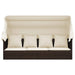 Loungebed met luifel en kussens poly rattan bruin