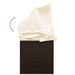 Loungebed met luifel en kussens poly rattan bruin