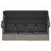 Loungebed met luifel en kussens poly rattan grijs