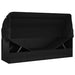 Loungebed met luifel en kussens poly rattan zwart