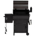 Pelletbarbecue met schoorsteen 104 cm ijzer zwart