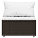 3-delige Loungeset met kussens poly rattan bruin