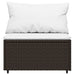 4-delige Loungeset met kussens poly rattan bruin