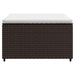 Voetensteun met kussen poly rattan bruin