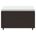 Voetensteunen 2 st met kussens poly rattan bruin