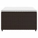 Voetensteunen 2 st met kussens poly rattan bruin