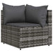 Tuinhoekbanken met kussens 2 st poly rattan grijs