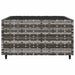 3-delige Loungeset met kussens poly rattan grijs