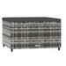 Voetensteunen 2 st met kussens poly rattan grijs