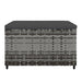 Voetensteunen 2 st met kussens poly rattan grijs