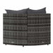 Tuinhoekbanken met kussens 2 st poly rattan grijs