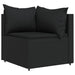 Tuinhoekbanken met kussens 2 st poly rattan zwart