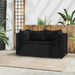 Tuinhoekbanken met kussens 2 st poly rattan zwart