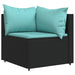 Tuinhoekbanken met kussens 2 st poly rattan zwart