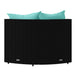 Tuinhoekbanken met kussens 2 st poly rattan zwart