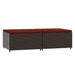Voetensteunen 2 st met kussens poly rattan bruin