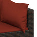 Tuinhoekbanken met kussens 2 st poly rattan bruin