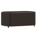 3-delige Loungeset met kussens poly rattan bruin