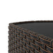 3-delige Loungeset met kussens poly rattan bruin