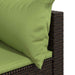 Tuinhoekbanken met kussens 2 st poly rattan bruin