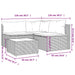 4-delige Loungeset met kussens poly rattan bruin