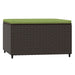Voetensteunen 2 st met kussens poly rattan bruin