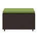 Voetensteunen 2 st met kussens poly rattan bruin
