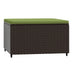 Voetensteunen 2 st met kussens poly rattan bruin