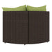 Tuinhoekbanken met kussens 2 st poly rattan bruin