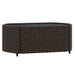 3-delige Loungeset met kussens poly rattan bruin