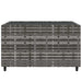 4-delige Loungeset met kussens poly rattan grijs