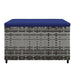 Voetensteunen 2 st met kussens poly rattan grijs