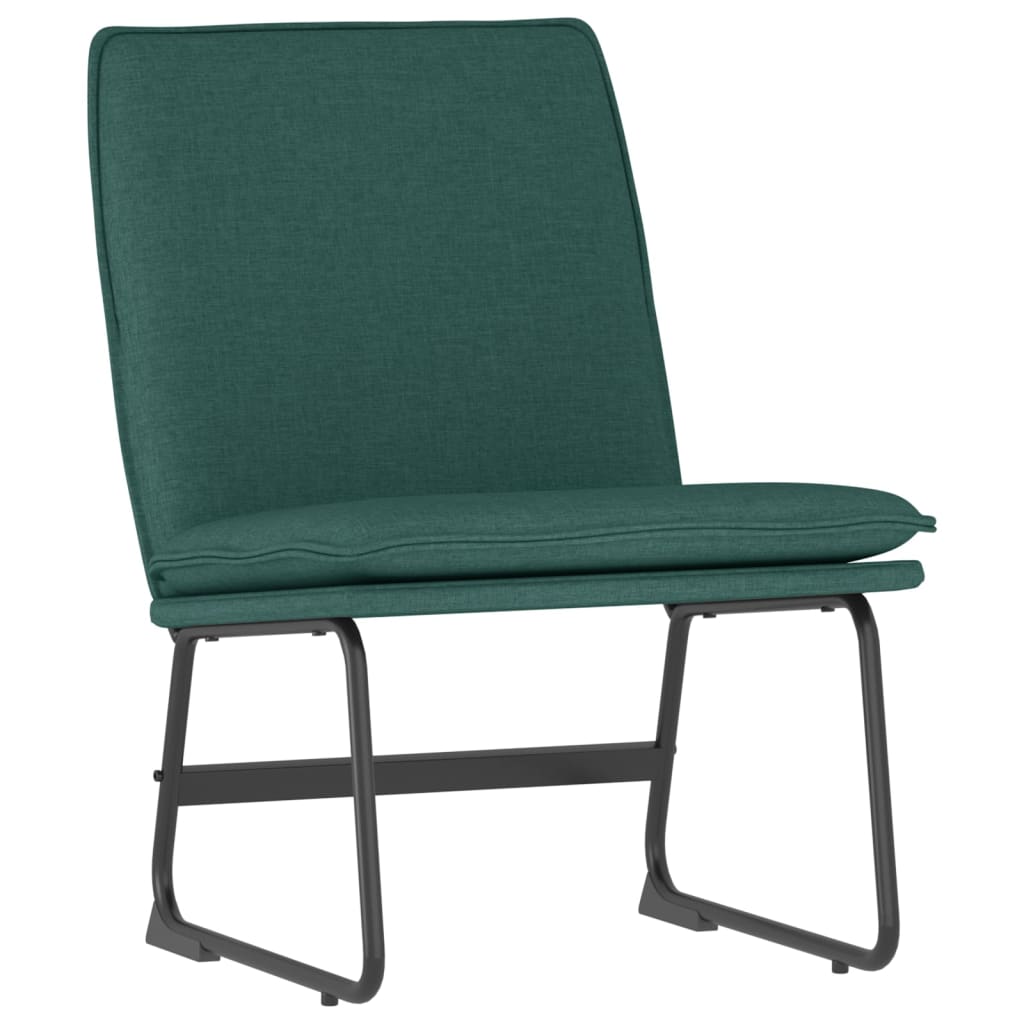 Loungestoel 52x75x76 cm stof donkergroen