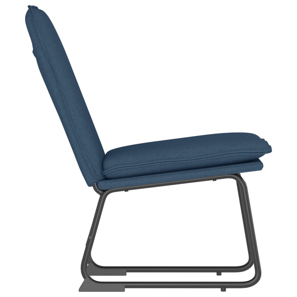 Loungestoel 52x75x76 cm stof blauw