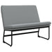 Bankje 100x75x76 cm stof lichtgrijs