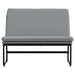Bankje 100x75x76 cm stof lichtgrijs