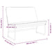 Bankje 100x75x76 cm stof lichtgrijs