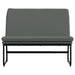 Bankje 100x75x76 cm stof donkergrijs
