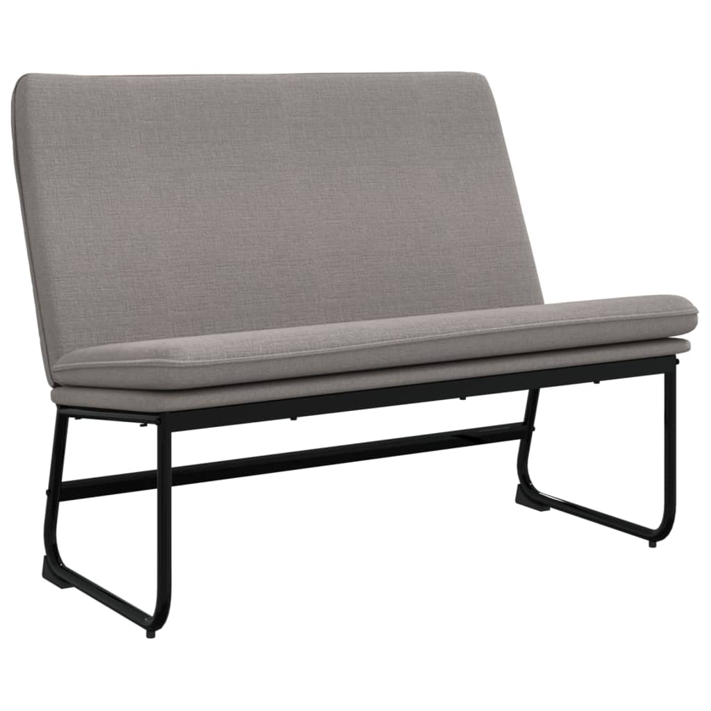 Bankje 100x75x76 cm stof taupe