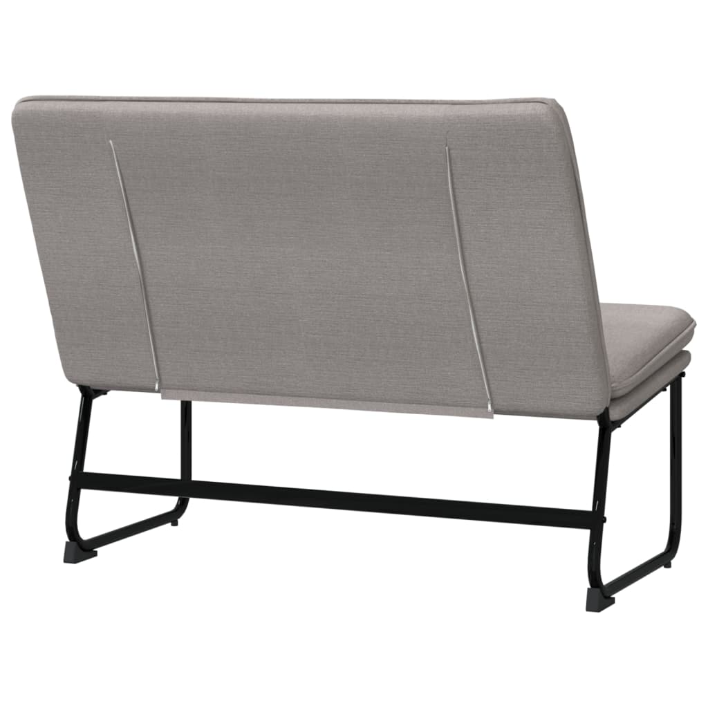 Bankje 100x75x76 cm stof taupe