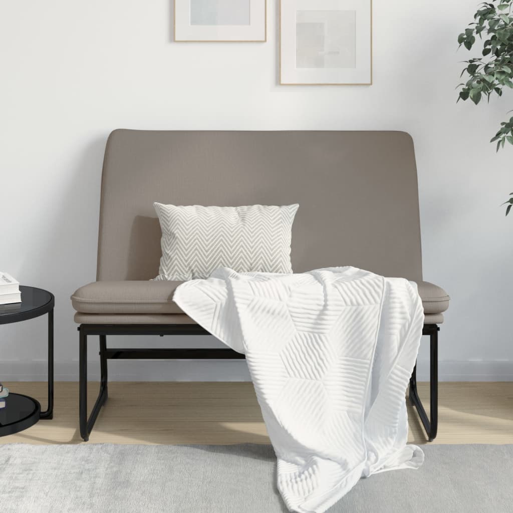 Bankje 100x75x76 cm stof taupe