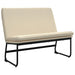 Bankje 100x75x76 cm stof crèmekleurig