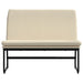 Bankje 100x75x76 cm stof crèmekleurig