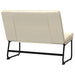 Bankje 100x75x76 cm stof crèmekleurig