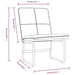 Loungestoel 54x75x76 cm kunstleer crèmekleurig
